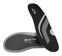 VKTRY Silver Sports Insoles: Carbon Fiber Insoles for Casual Athletes - Shock Absorbing Insoles for Energy Return & Explosiveness, Injury Protection & Recovery, Silver, Men: 11-11.5, Women 13-13.5
