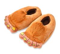 VKTY Mens Bigfoot Furry Monster Novelty Slippers, Non-Slip Furry Monster Adventure Slippers Comfortable Warm Hobbit Foot Slippers for Adults