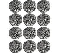 vkwe 12 Pcs Stainless Steel Sponges Scrubbing Scouring Pad, Stainless Steel Scrubber Kitchen Scrubbers for Dishes Household Surfaces Scouring Pads for Kitchen Removing Rust Dirty Cookware Cleaner