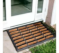 VL Door Mat 40x60cm - Durable Coir Door Mats Outdoor with Anti-Slip Rubber Base - Machine Washable, Super Absorbent Outdoor Mat for Mud, Rain & Dirt - Great for Entryways, Patio, Porch (Pack of 1)