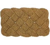 VL Door Mat 40x60cm - Handwoven Rope Coir Door Mats with Knotted Design - Durable Non-Slip Door Mats Outdoor for Cleaning Muddy Shoes in Porch, Patio or Entry | Perfect for UK Weather (Pack of 1)