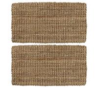 VL Door Mat 40x70cm - Jute Coir Door Mats with Durable Backing and Classic Weave - Heavy Duty Door Mats Outdoor for Mud, Dirt, and Wet Shoes in Entryways, Sheds, Garden or Patio (Pack of 2)