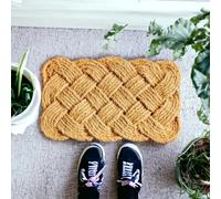 VL Door Mat 45x75cm - Handwoven Rope Coir Door Mats with Knotted Design - Durable Non-Slip Door Mats Outdoor for Cleaning Muddy Shoes in Porch, Patio or Entry | Perfect for UK Weather (Pack of 1)