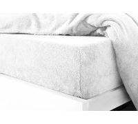 VL Teddy Fleece Deep Fitted Sheet 30cm Wonderfully Soft, Warm & Cozy Thermal Bottom Bed Sheet for Winter Bedroom Relaxation (White, Single (90x190 cm))