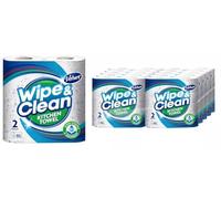 VL Velvet Wipe & Clean Kitchen Towels Pack of 10 Rolls 75 Sheets Each Thick & Absorbent Paper Towels for Everyday Kitchen Cleaning