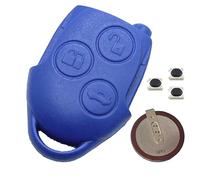 VL2330 Battery Pre-Installed Blue Key Fob Shell for Ford Transit MK7/Connect 3 Button Remote Key Case with 3*Micro Switches, Replacement for Ford Transit Custom/Keyless Entry Fob 2014-2023