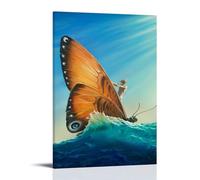 Vladimir Kush WingsurferWaterproof And Stain Resistant Decorative Paintings Living Room Bedroom, Office Hanging Paintings Free Framing High-definition Posters Creative Home DecorFrame-style24x36inch(6