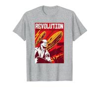 Vladimir Lenin Revolution CCCP UDSSR Soviet Union Russia T-Shirt, Men, Heather Grey, Medium
