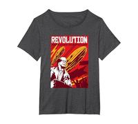 Vladimir Lenin Revolution CCCP UDSSR Soviet Union Russia T-Shirt, Women's Plus, Dark Heather Grey, 1X
