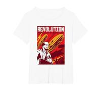 Vladimir Lenin Revolution CCCP UDSSR Soviet Union Russia T-Shirt, Women's Plus, White, 6X