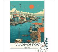 Vladivostok, Russia 1000 Pieces Puzzles for Adults | a cosy activity to enjoy on cold dark winter evenings at home with the heating on and a soft blanket38x26cm