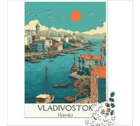 Vladivostok, Russia jigsaw puzzles for adults 1000 | perfect indoor activity for cosy weekends at home when the weather outside turns cold and wet to enjoy at home38x52cm