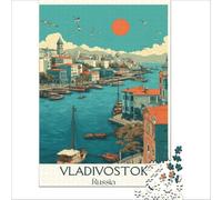 Vladivostok, Russia Jigsaws 1000 Pieces for Adults | fun activity to enjoy with the family during the spring break at home without needing to go out to enjoy at home50x75cm