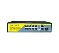 VLALAMNO 11-port 100Mbps network switch 8 10/100M POE ports + 2 1000M UPLINK ports + 1 1000M SFP port 52V
