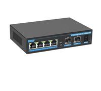 VLALAMNO 4-Port 2.5G Switch Ethernet RJ45 Port 10G SFP Gigabit Switch Plug and Play Unmanaged 2.5Gbps Switch (Color : Switch with UK Plug)