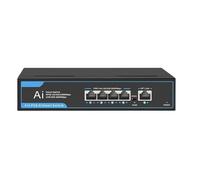 VLALAMNO 6/12 Port 1000Mbps Network Switch 52V 120W 4/8 Port POE Ethernet Switch Gigabit Switch (Color : 04G10GB)