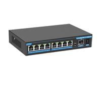 VLALAMNO 8-Port 2.5G POE Switch Gigabit Switch Ethernet Switch POE 10G SFP RJ45 Connector (Color : POE Switch 9 Port)