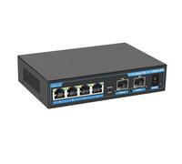 VLALAMNO 8-Port 2.5G POE Switch Gigabit Switch Ethernet Switch POE 10G SFP RJ45 Connector (Color : POE Switch 6 Port)