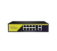 VLALAMNO Gigabit POE switch 10-port 1000Mbps Ethernet fast switch 8-port with 2 uplink ports
