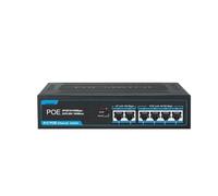 VLALAMNO POE switch 4 ports + 2 uplink Fast Ethernet switch 100Mbps network switch RJ45 injector switch