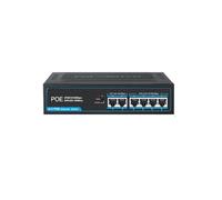 VLALAMNO POE switch 6-port 100/1000Mbps Gigabit Ethernet switch fast network switch unmanaged (Color : 100Mbps)