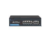 VLALAMNO POE switch 6-port 100/1000Mbps Gigabit Ethernet switch fast network switch unmanaged (Color : 1000Mbps)