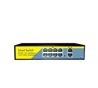 VLALAMNO POE switch 8 ports 100mbps switch Ethernet 8 RJ45 port 2 SFP built-in power supply network switch