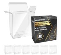 Vlammende 12-Pack ETB Protector Case,Plastic Case Protector for Elite Trainer Boxes,0.50mm Thick Clear Premium Collection Box PKMN Etb Protector
