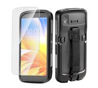 Vlammende 3 in 1 Protective Case Cover Rugged Boot for Zebra TC22 TC27 Mobile Computer Scanner, SG-TC2L-BOOT-01 with Hand Strap and Tempered Glass, Black