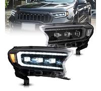 VLAND Full LED Headlights Compatible for Ranger T6 T7 T8 XL XLT Wildtrak Raptor 2015-2021 Front Lights with Dynamic indicator, Pair (Driver and Passenger Side) UK Traffic (Matrix LED)