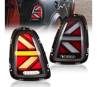 VLAND LED Rear Light for Mini Cooper R56 Hatch/Convertible R57 / Coupe R58 / Roadster R59 2007-2015 Tail Lights Lamp, With Sequential Indicator and Welcome Lights,Pair