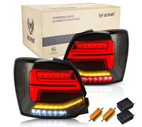 VLAND LED Rear Light for Polo MK5 6R 6C TSI 2009-2018 Tail Lights Lamp, with Dynamic Indicator,with Full LED Tech (Smoked RHD(Driver is on the Right))