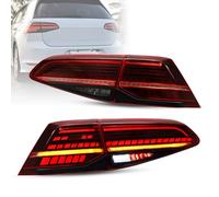 VLAND LED Rear Lights Compatible with Golf 7 7.5 MK7 MK7.5 2013-18 Tail Lamp,with Sequential Turn Signal,pair(left & right sides) (Red)