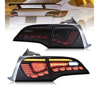 VLAND OLED Rear Lights for Tesla Model 3 Model Y 2017-2022,w/Sequential w/3D Dynamic Animation Running Dragon Scale Tail Light
