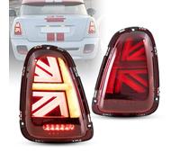 VLAND Rear Lights Compatible with Mini Cooper R56 R57 R58 R59 2007-2013 Tail Light Lamp,With Welcome Light (Red)