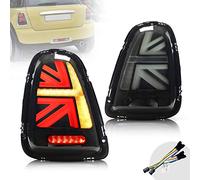 VLAND Rear Lights Compatible with Mini Cooper R56 R57 R58 R59 2007-2013 Tail Light Lamp,With Welcome Light (Smoked)
