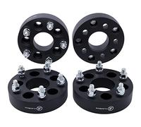 VLAOSCHI Black Forged 5x4.75 to 5x5 Wheel Adapters 1.5 Inch with 12x1.5 Studs Compatible with Chevy 5 Lug 5x120.65 to 5x127 Adapter for Camaro Corvette Blazer El Camino S10 Jimmy Sonoma - Pack of 4
