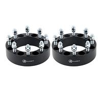 VLAOSCHI Black Forged 8x6.5 to 8x170 Wheel Adapters 2 Inch with 14x1.5 Studs Compatible with Chevrolet GMC 8 Lug for 1999-2010 Silverado Sierra 2500 3500 HD | 2014-2022 R-A-M 2500 3500 - Pack of 2