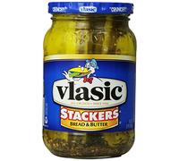 Vlasic Stackers Bread & Butter Pickles 16oz Glass Jar (Pack of 3)