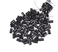 Vlasy 3.4mm Microlink Beads Locks Micro Link Ring Non-Silicone Copper Tubes Beads for Hair Extensions I Tip Tubes (100pcs, Dark Brown)