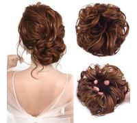 Vlasy Messy Bun Hair Piece for Women,Curly Wavy Hair Scrunchies Bun Extensions Hairpieces,Synthetic Hair Chignons Accessories Updo for Girls(33/30#,45g)