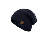 Vlazom Knit Beanie Hat for Men and Women, Stretchy Soft Woolly Hat Unisex Hats with Thick Warm Lining Knitted Cap Gifts for Couple/Men/Women,Navy Blue