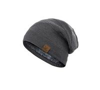 Vlazom Knit Beanie Hat for Men and Women, Stretchy Soft Woolly Hat Unisex Hats with Thick Warm Lining Knitted Cap Gifts for Couple/Men/Women,Grey