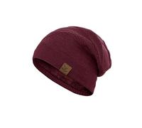 Vlazom Knit Beanie Hat for Men and Women, Stretchy Soft Woolly Hat Unisex Hats with Thick Warm Lining Knitted Cap Gifts for Couple/Men/Women,Burgundy