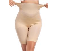 Vlazom Tummy Control Knickers, Shapewear Shorts High Waisted Thigh Slimmer Body Shaper Seamless Shaping Underwear for Women Nude,L