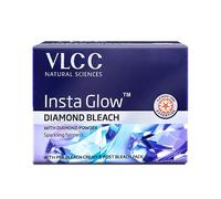 VLCC Insta Glow Diamond Bleach with Diamond Powder For Sparkling Fairness | Skin Brightening Bleach | Minimizes Dark Spots, Reduces Facial Hair Visibility 402g