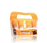 VLCC Pedicure - Manicure Hand & Foot Kit - 150g + 60ml | Remove Dirt, Impurities & Dead Skin Cells | Softens and Nourishes Hand and Feet | Combo of Oil, Cleanser, Scrub, Cream, Anti tan pack
