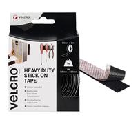 Velcro VELEC60241 Heavy Duty Stick On Tape Black 50mm x 1 Metre