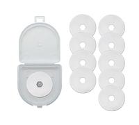 Vleant 18mm Fabric Cutter Wheel Rotary Cutter Blades- Pack of 10 SKS-7 Small Steel Replacement Blades - Scissors and Cutter Tool for Fabric and Crafts