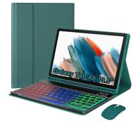 VLEAQC Keyboard Case with Mouse for Samsung Galaxy Tab A8 10.5" 2022 (SM-X200/X205/X207), Backlit Detachable Lightweight Keyboard, Multi-Angle Stand Case with Pencil Holder (Green)